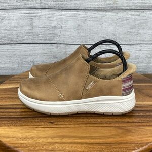 Skechers Bobs Slip Ins Skipper Wave Stay Snug Slip-On Shoe Chestnut Brown Size 7